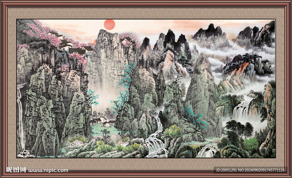 风景国画 