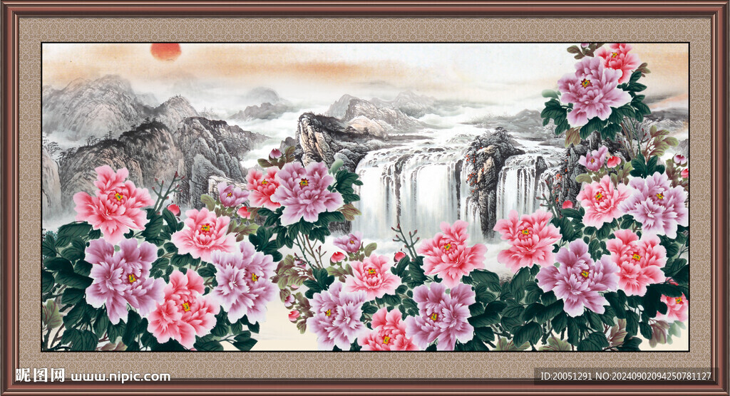 国画牡丹 