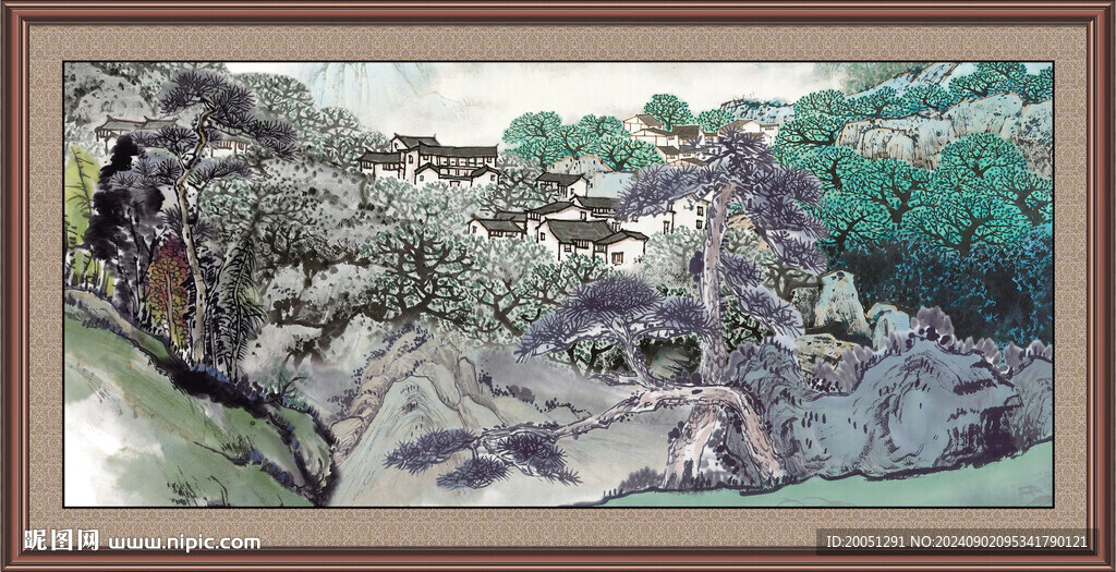 风景国画 
