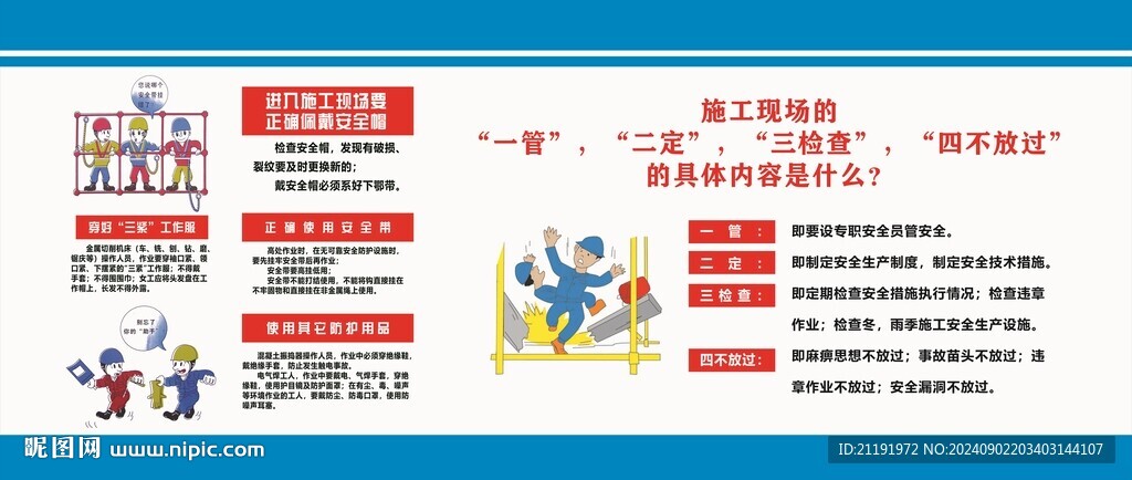工地安全展板