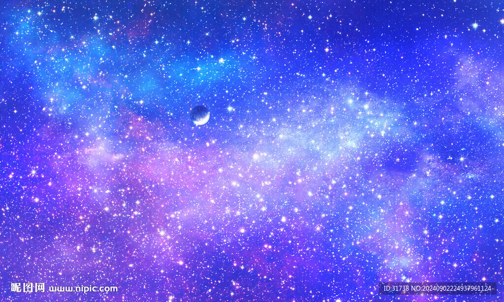 蓝色宇宙星空背景图