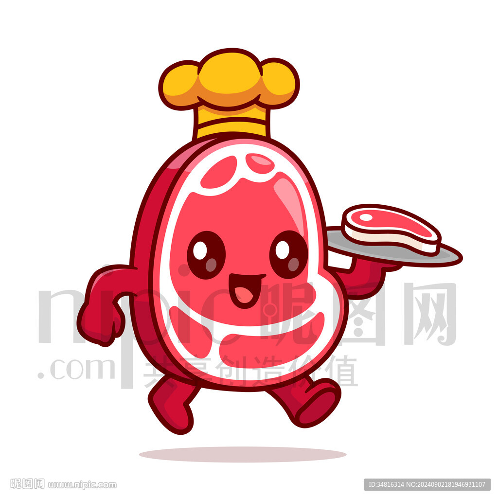 可爱卡通瘦肉