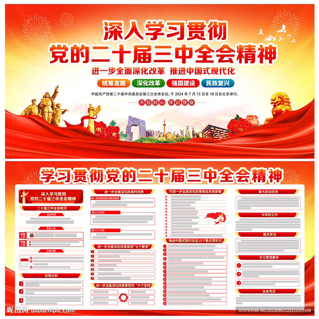 二十届三中全会展板