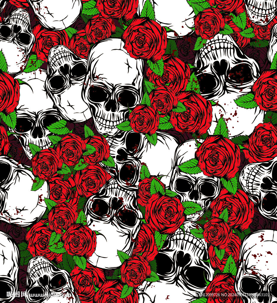 万圣节骨头花朵