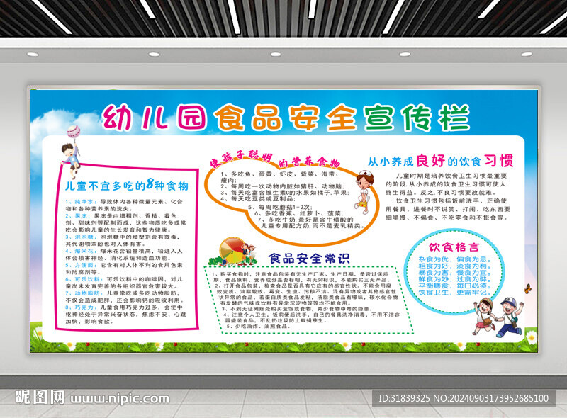 幼儿园食品安全宣传栏