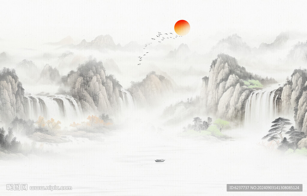 山水水墨画