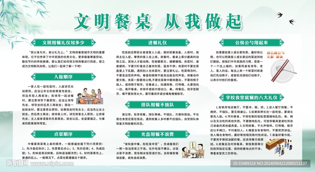校园文明餐桌礼仪