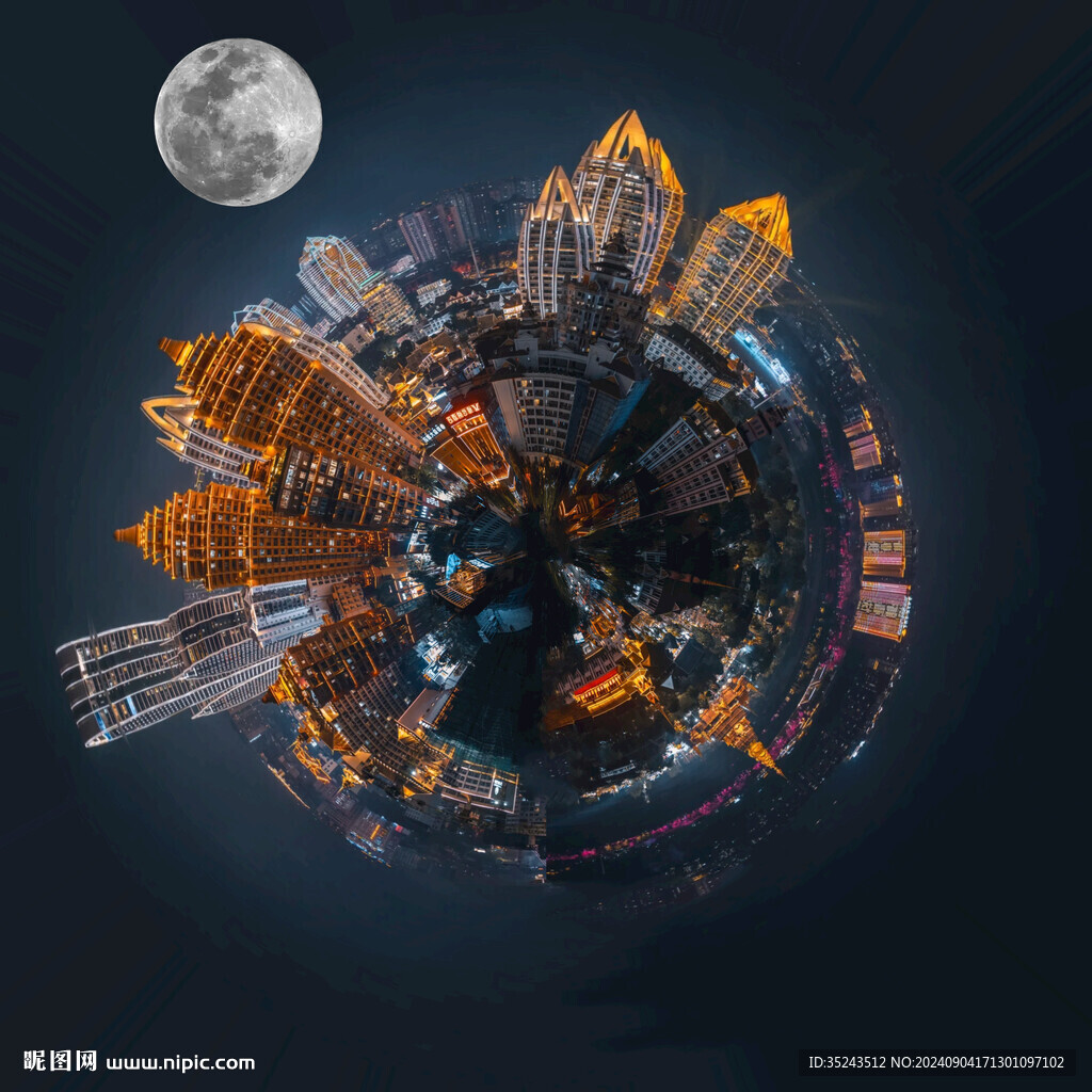 西双版纳夜景小星球