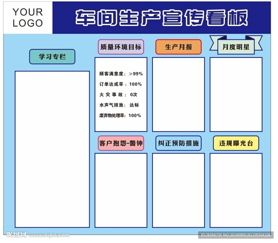 生产车间宣传栏