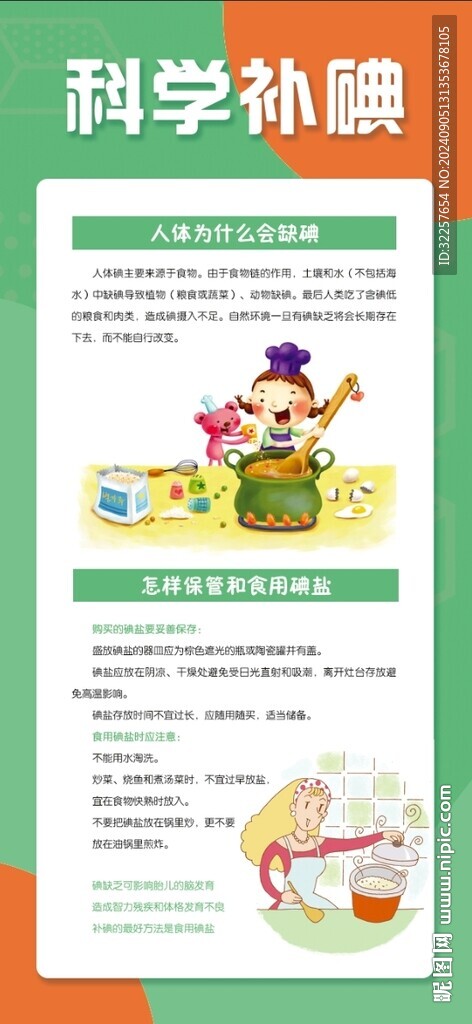 科学补碘 展架