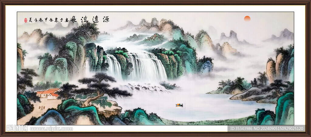 水墨山水国画山水