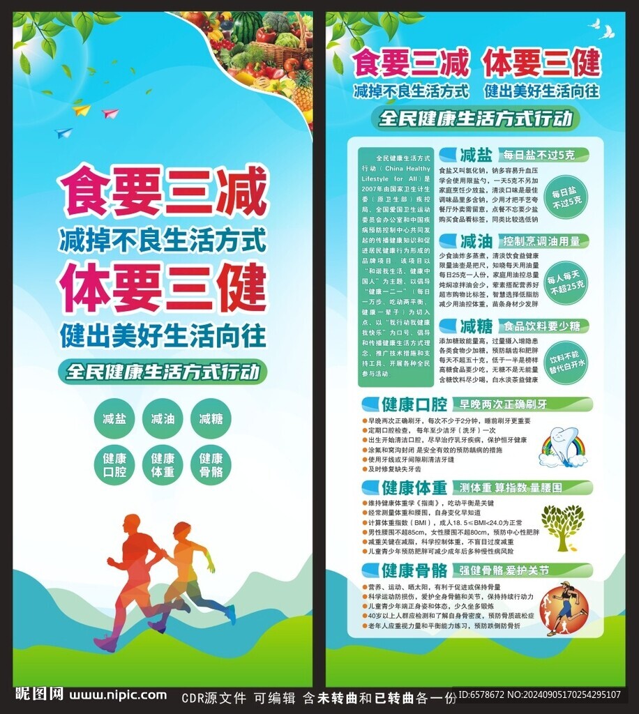 全民健康生活方式行动宣传展架