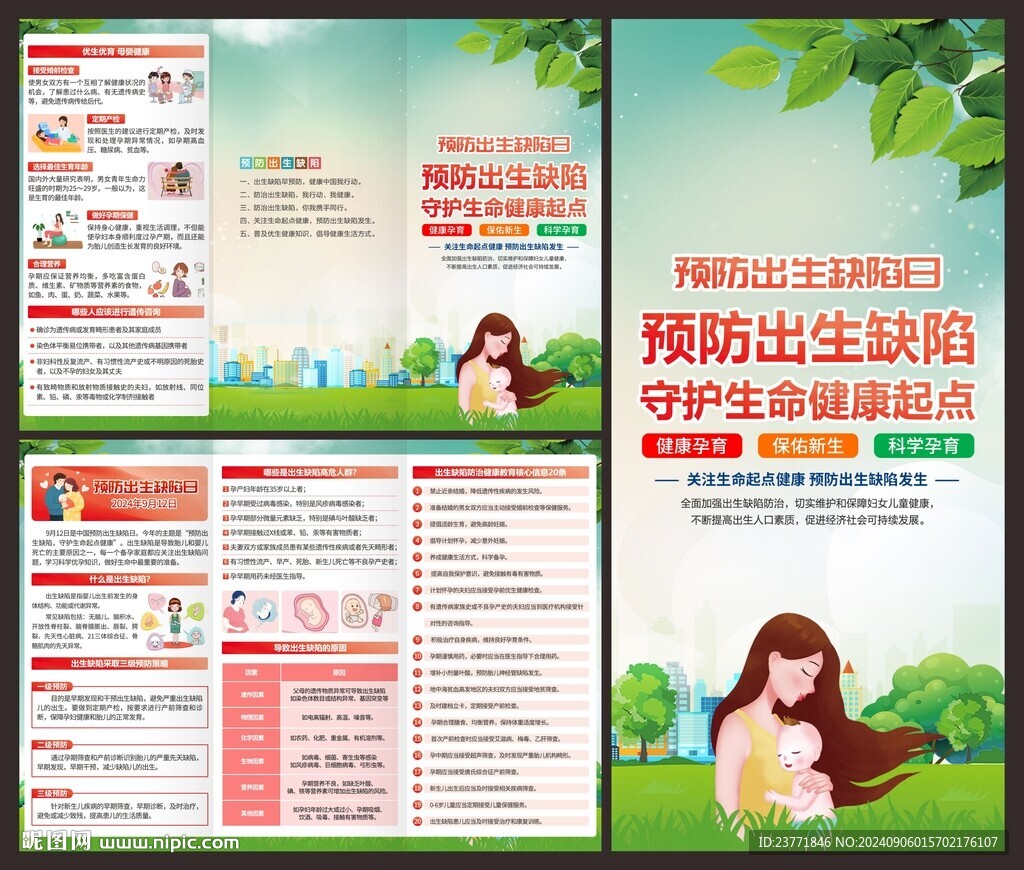 预防出生缺陷三折页