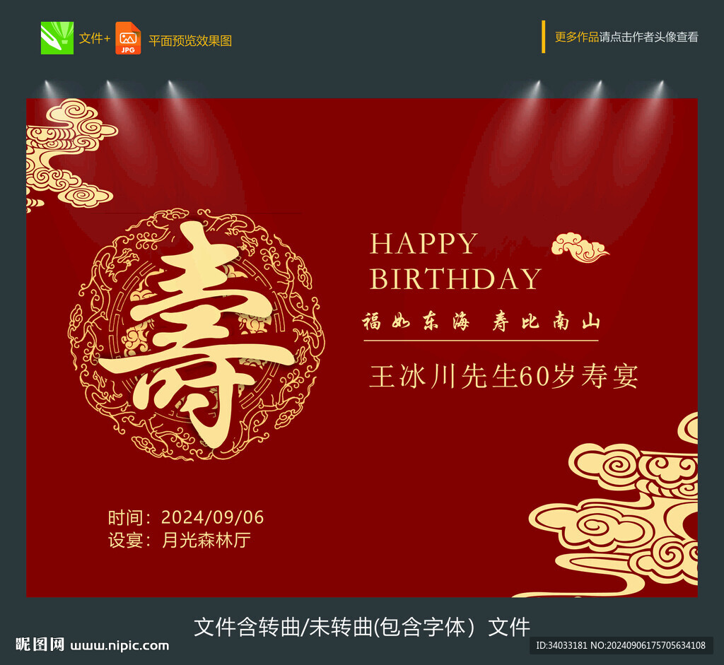 祝寿宴海报