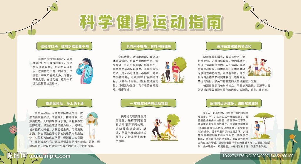 运动健身健康教育宣传栏