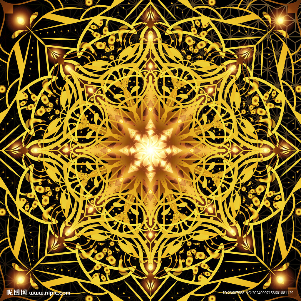 金色阿拉伯花纹
