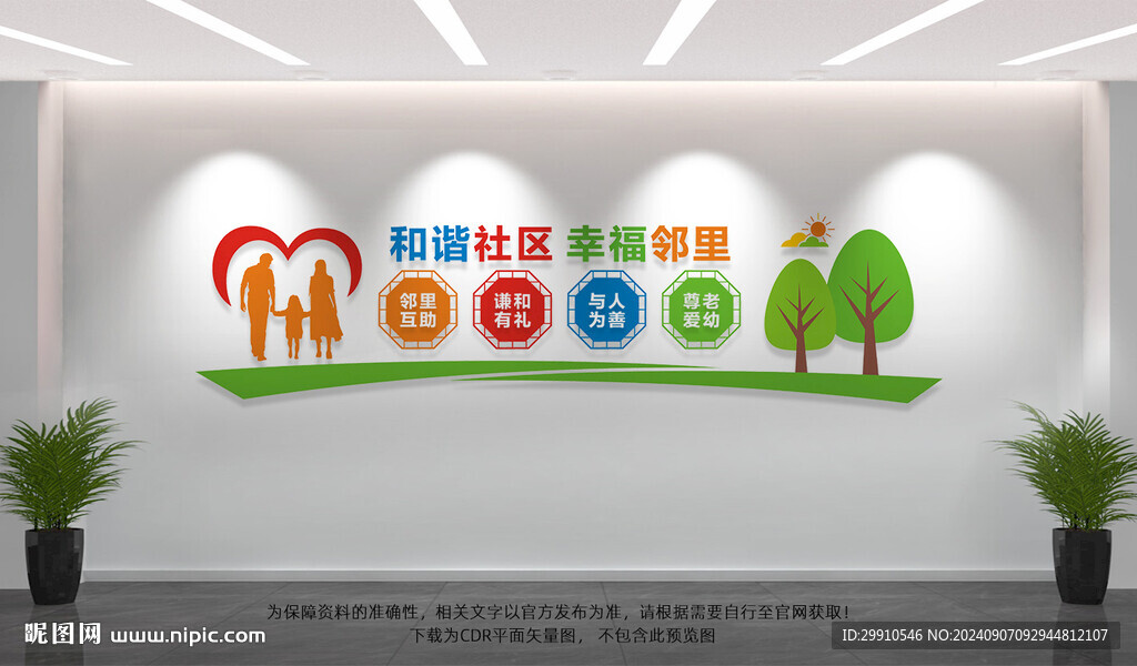 和谐社区文化墙