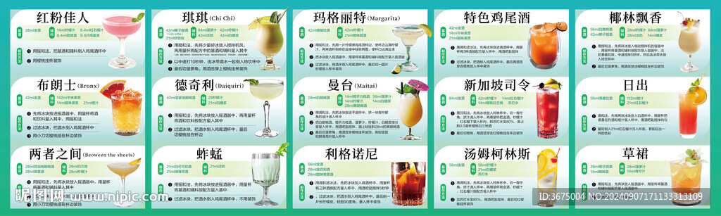 鸡尾酒调法大全