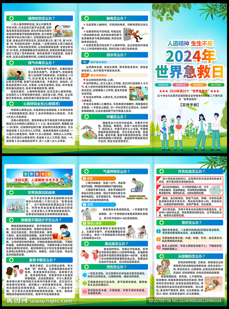 2024年世界急救日三折页