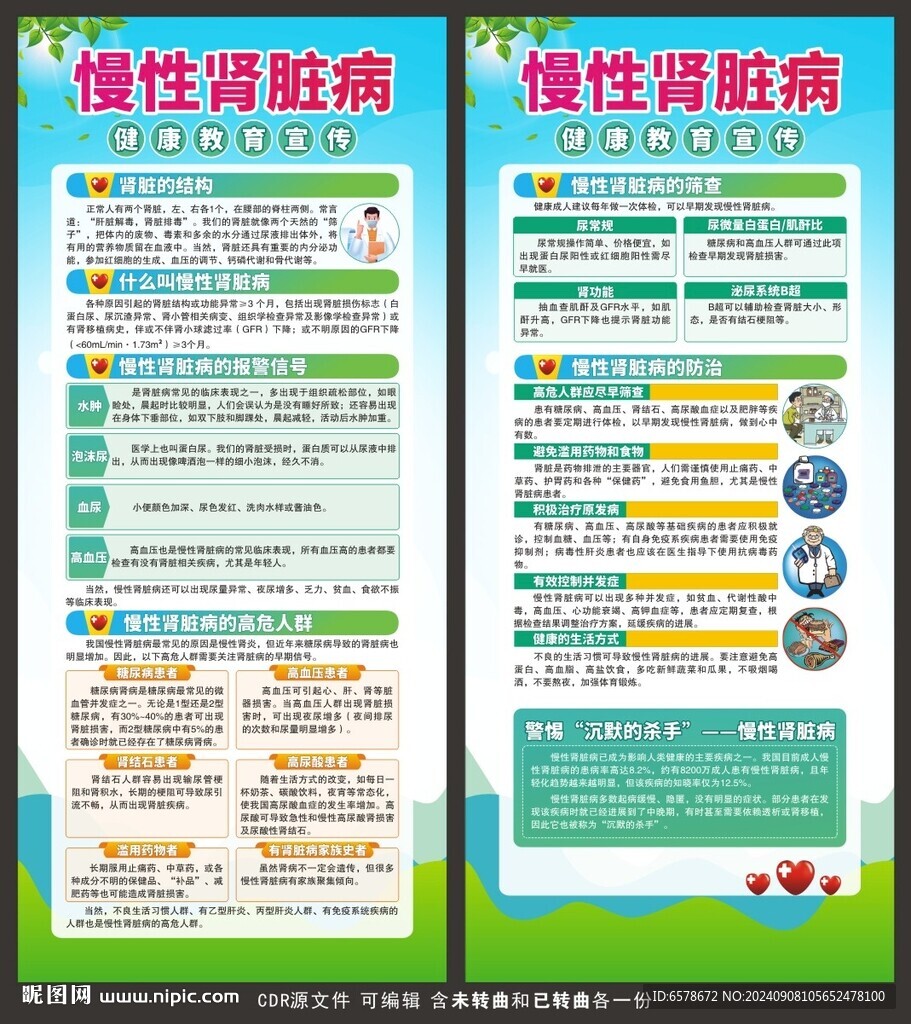 慢性肾脏病健康教育展架