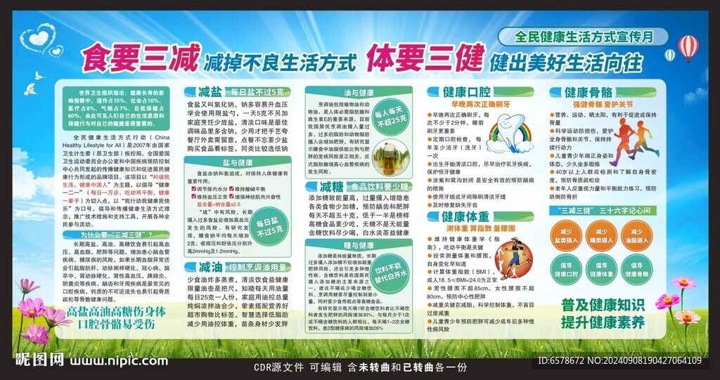 全民健康生活方式行动宣传