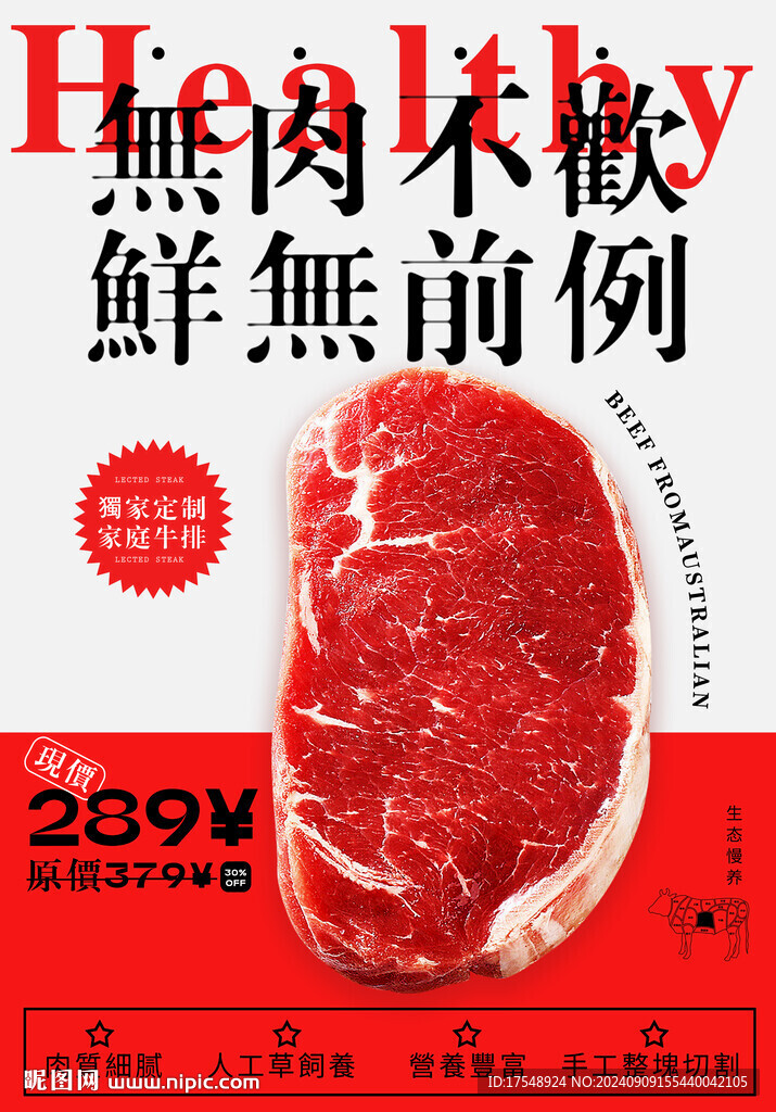 牛排海报