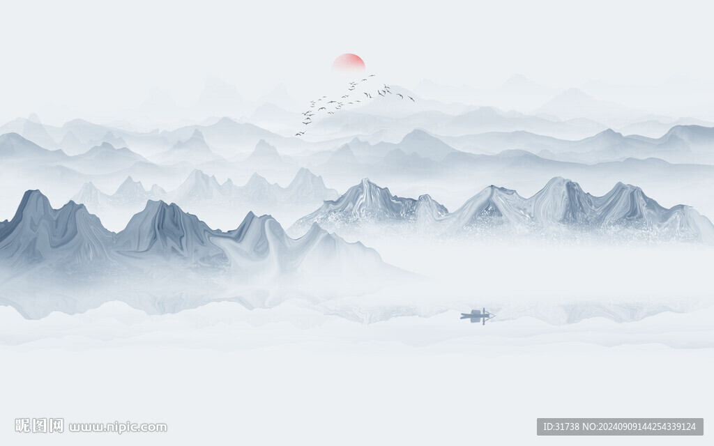 抽象山水画