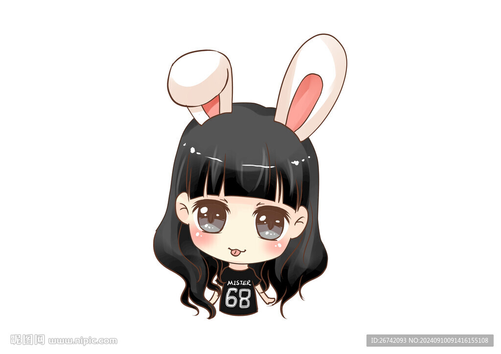 兔耳朵女孩