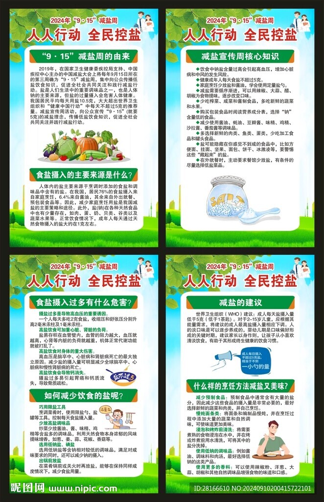 减盐宣传周展板