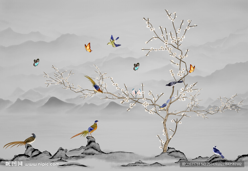 花鸟山水画