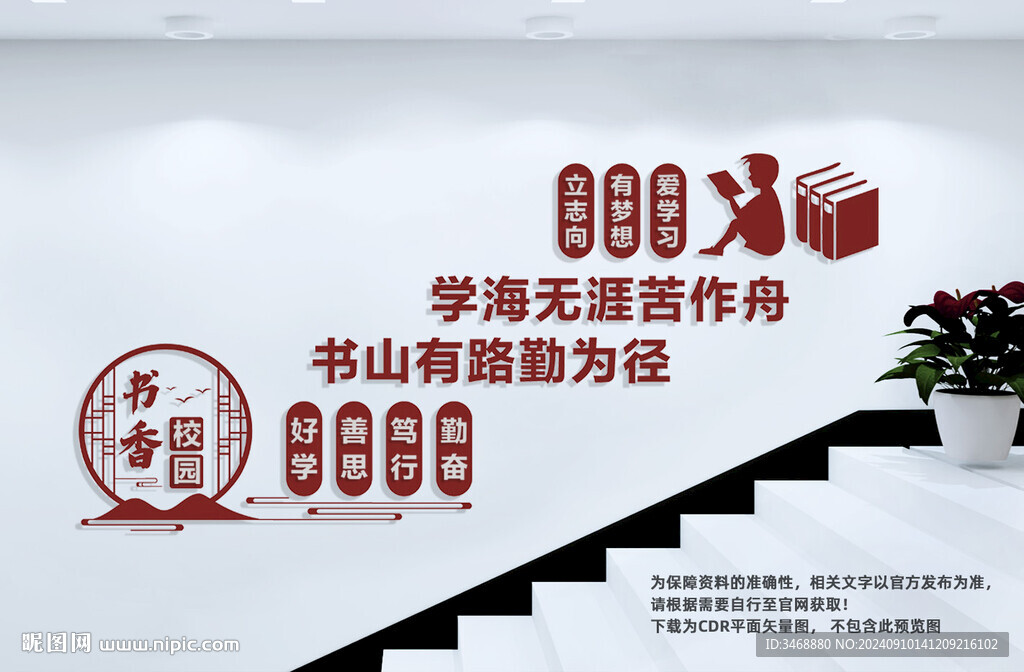 校园楼梯文化墙
