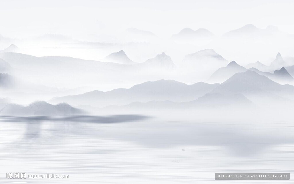 简约山水背景墙