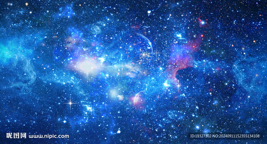 蓝色星空背景墙