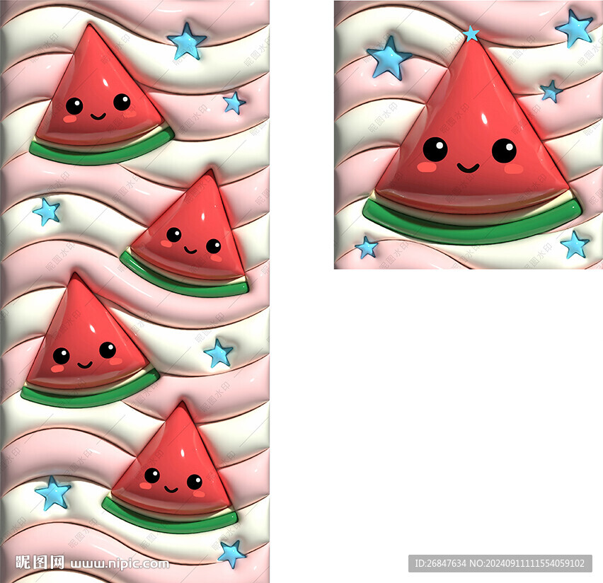 3D西瓜手机壁纸膨胀风