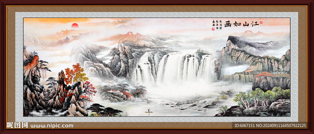 中国山水画水墨画
