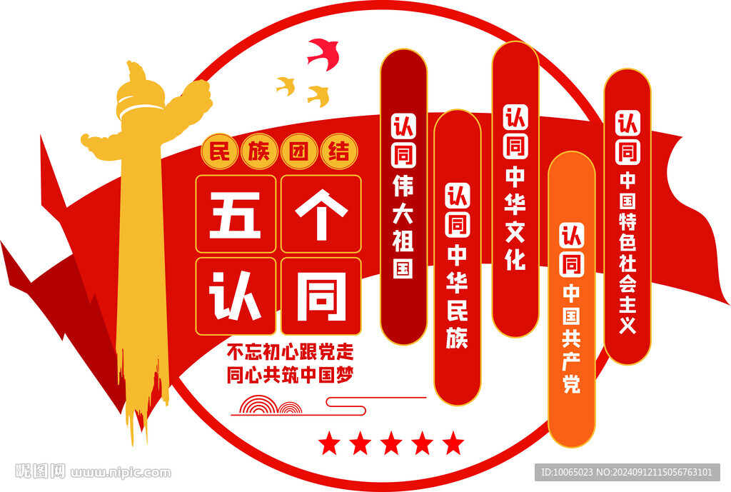 五个认同文化墙