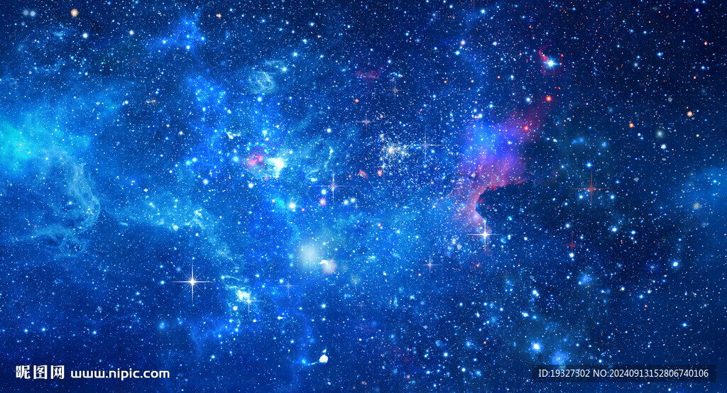 蓝色星空背景墙