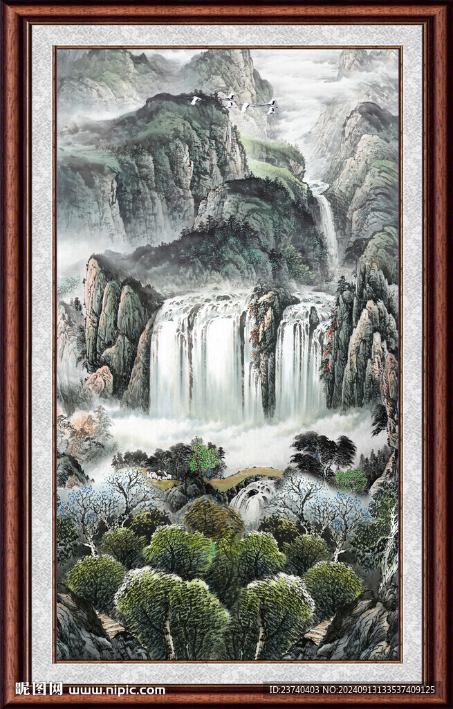 聚宝盆山水 