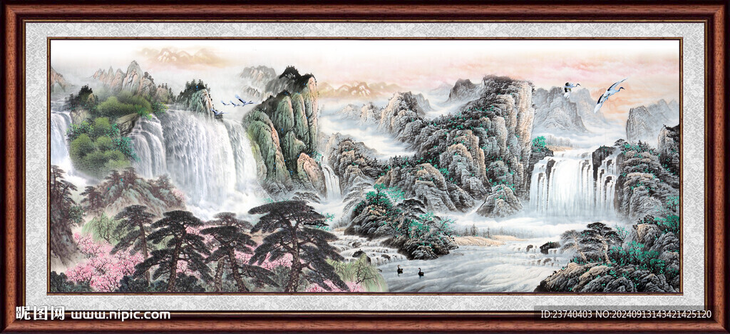 国画山水画 