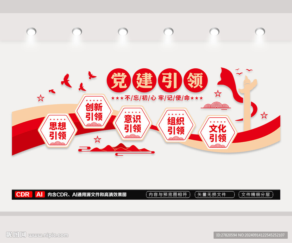 党建引领文化墙