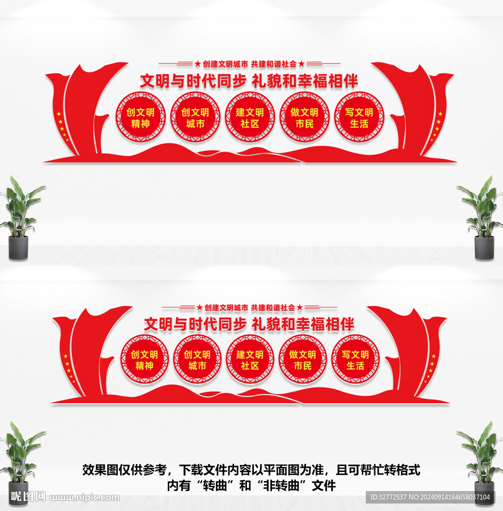 创建文明城市文化墙