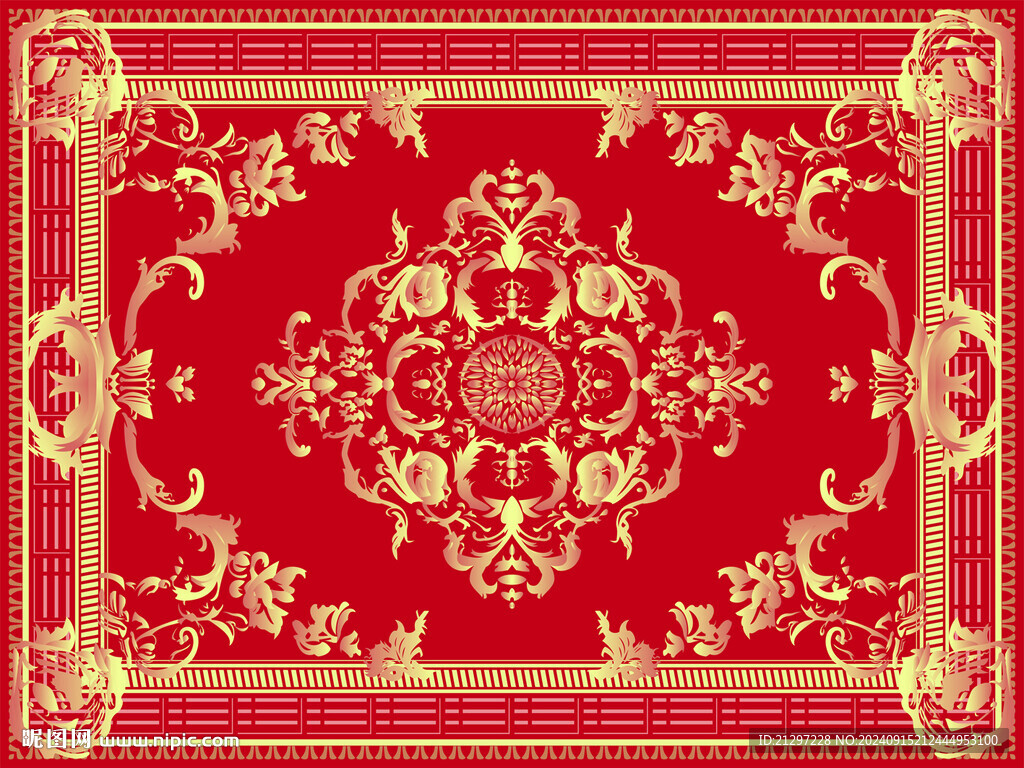 欧式古典花纹地毯