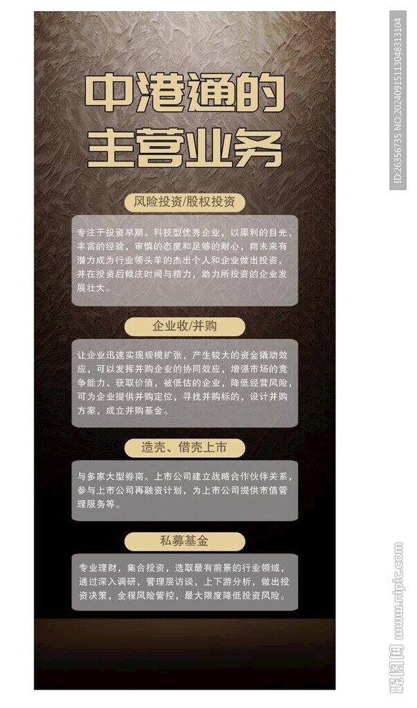 金融并购收购介绍展架