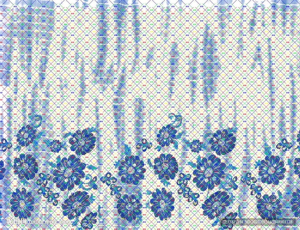 扎染花 绣花
