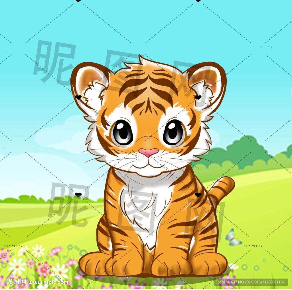 卡通 小老虎 