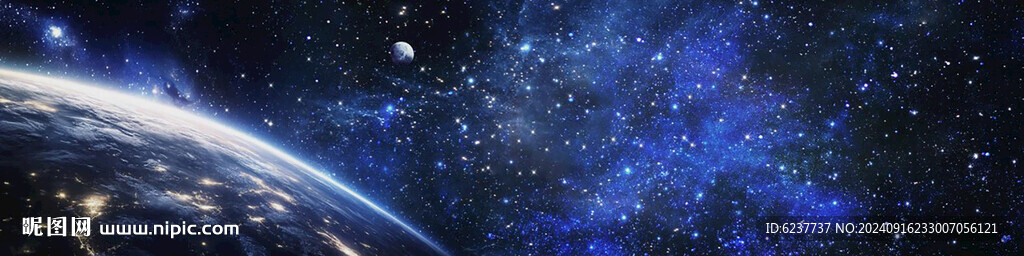 蓝色宇宙星空背景