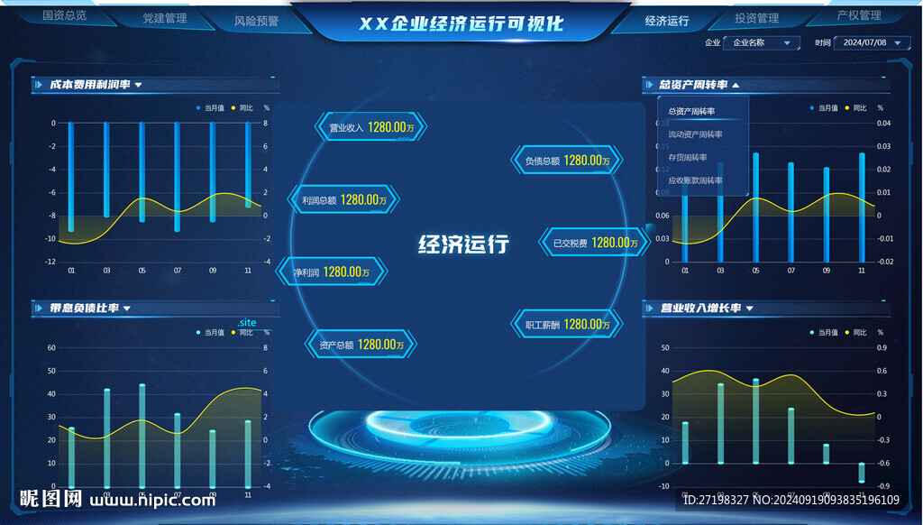 科技感大数据可视化智能界面图片