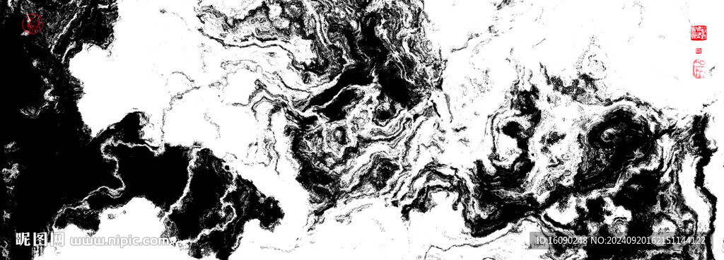酒山水 水墨画 水墨山店装饰画