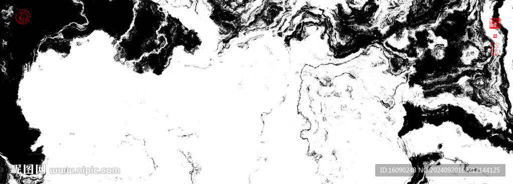 茶室水墨画