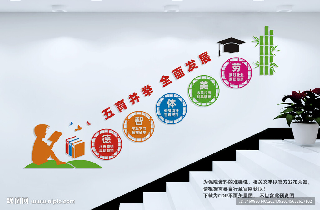 校园楼梯文化墙